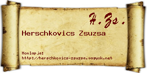 Herschkovics Zsuzsa névjegykártya
